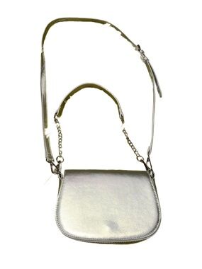 Silver Women's Crossbody Bag with Top Handle